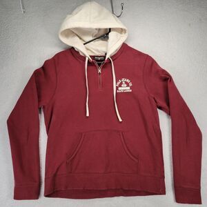 Vintage Polo Jeans Co. Ralph Lauren Hoodie Large Red 1/4 Zip Y2k Preppy